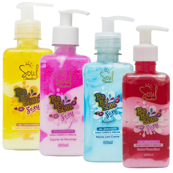 Kit 4 Géis Hidratantes Corpo e Virilha Babasoul